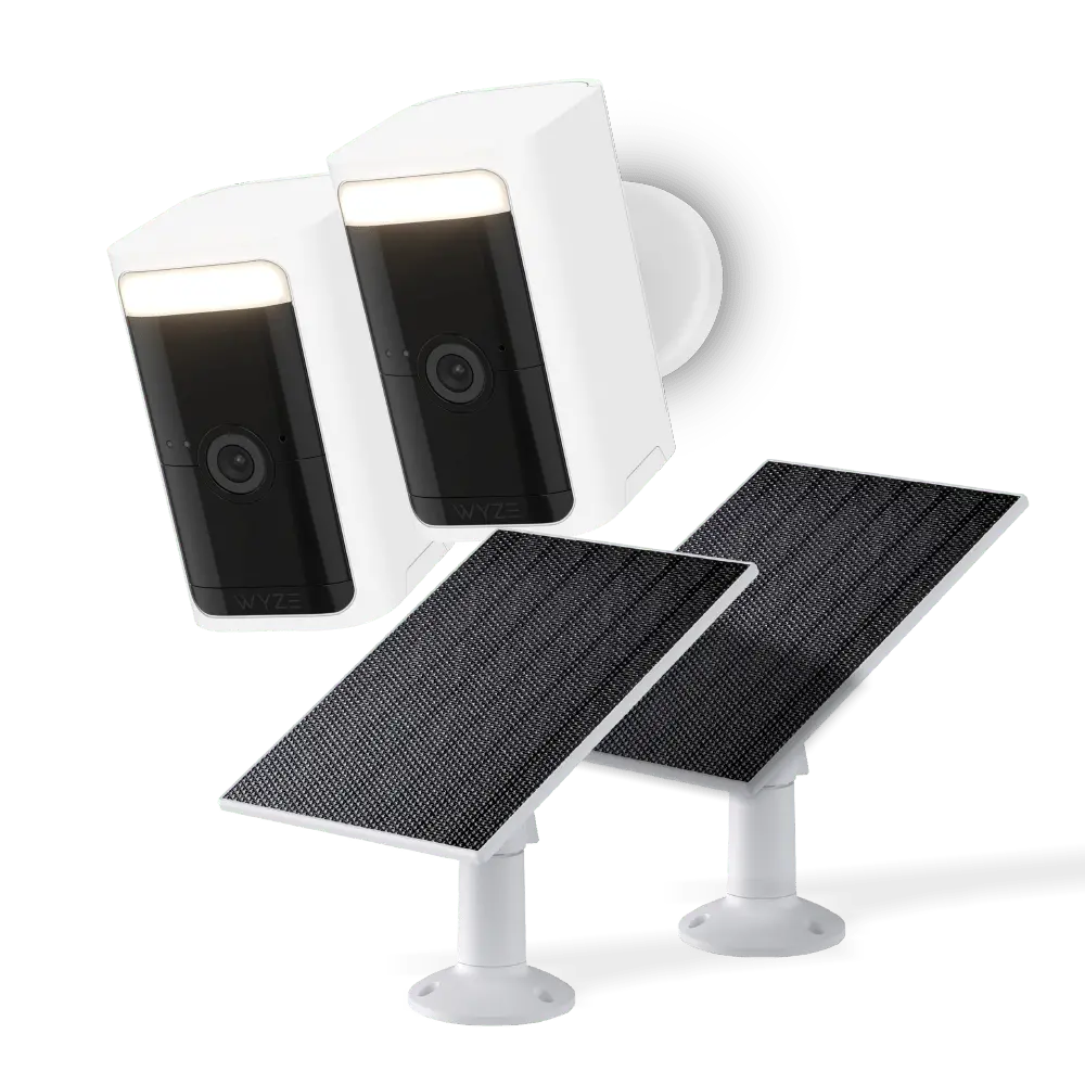 Wyze Battery Cam Pro + Solar Panel, 2-Pack Bundle 1