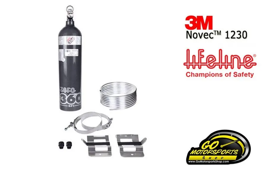 Zero 360 Fire Suppression System, Inex Approved, Sfi 17.1, 5.0 Lb Bottle - Mechanical 1