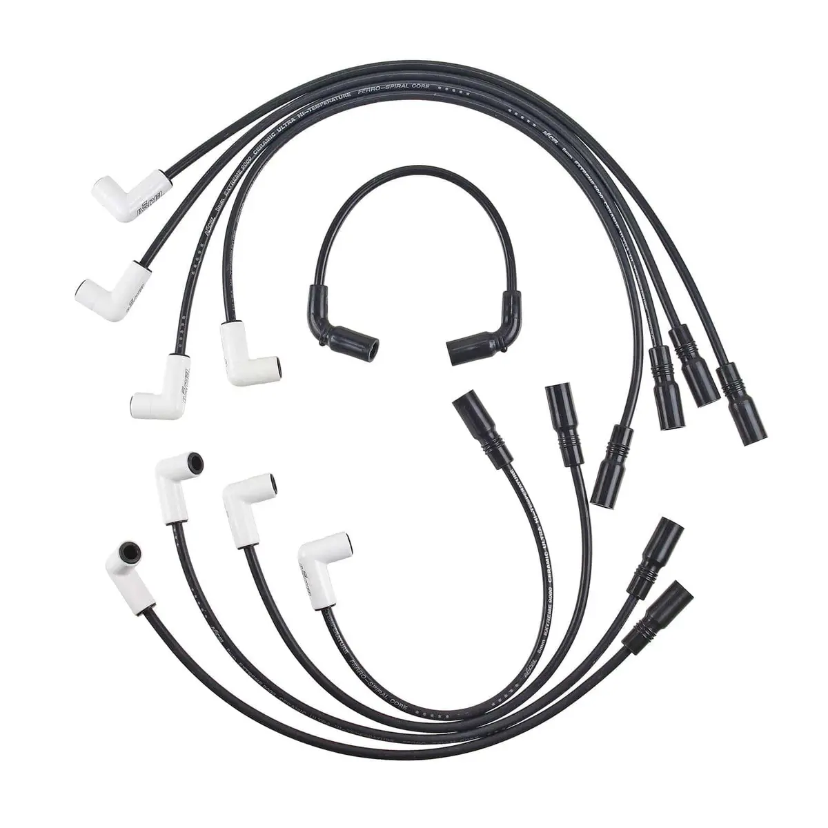 Accel Extreme 9000 Ceramic Spark Plug Wire Kit – Low-Resistance Performance (9042C) 1