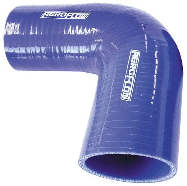 Gloss Blue 90° Silicone Reducer Hose: 1.5" To 1.25" (38Mm To 32Mm) 1