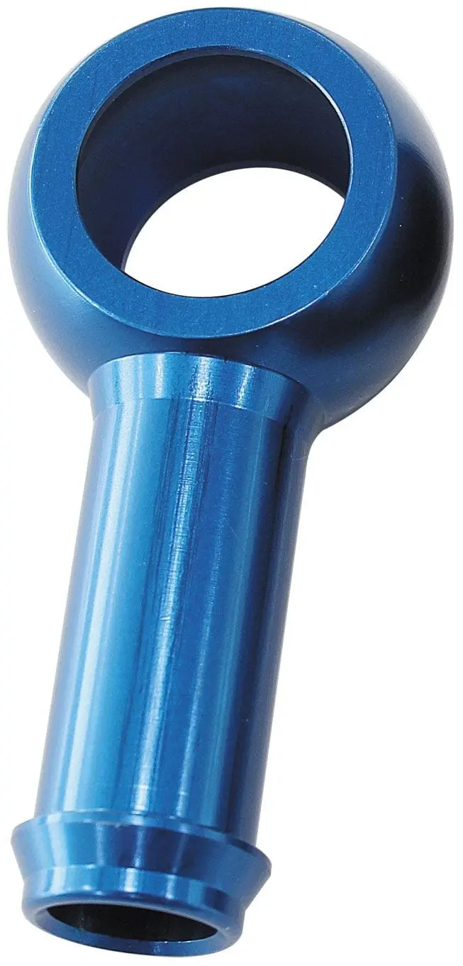 Blue Alloy Banjo Fitting – -5An Barb, High-Pressure Compatible 1