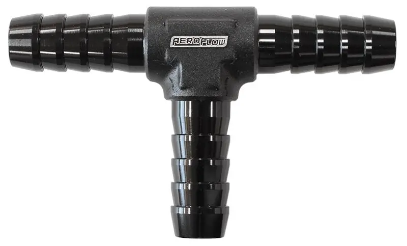 Anodized Aluminum T-Piece Fitting – 3/16" (5Mm) Od, Af64-4202Blk 1