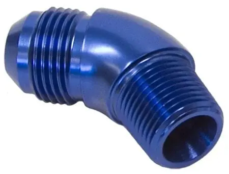 Npt To An Full-Flow Adapter – 45° Swivel Fitting (1/2" Npt To -8An) 1
