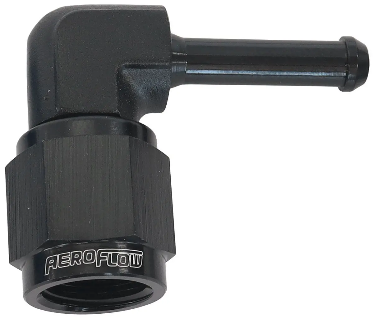 Af413-04Blk 90° Hose Barb Adapter: 3/16" Id To -4 An 1