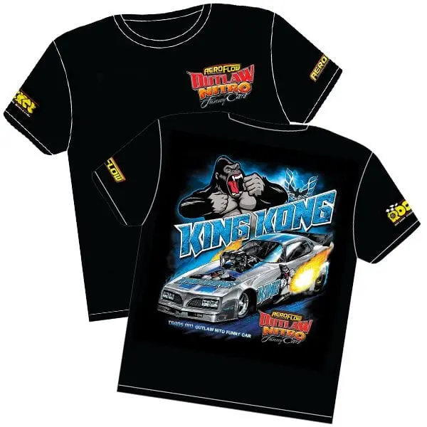King Kong Racing Pontiac Trans-Am Outlaw Nitro Funny Car Graphic T-Shirt – Men'S Small 1