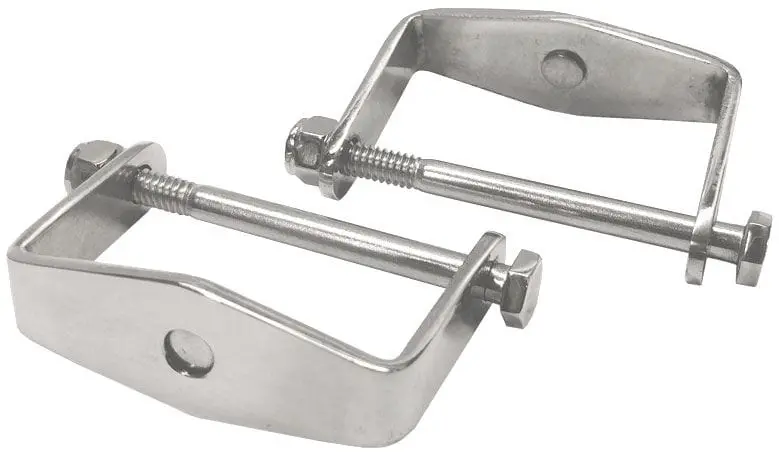 Polished Stainless Steel Rear Leaf Spring Clamp Kit – Sold As Pair 1