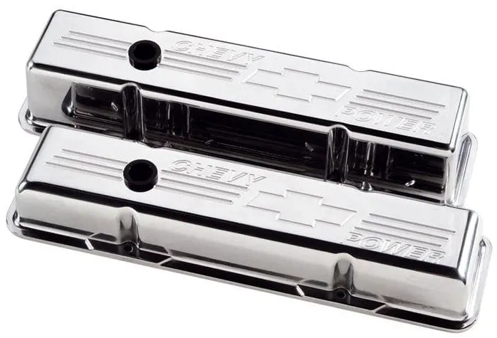 Polished Aluminum Valve Covers Featuring Chevy Power Logo – Bs95222 1