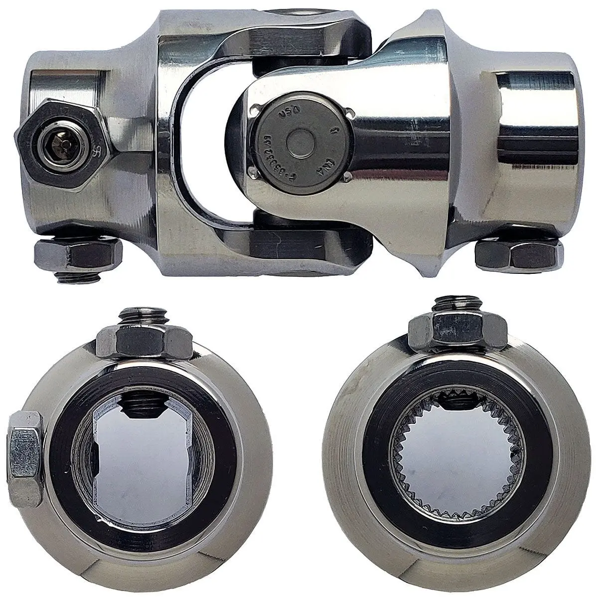 Borgeson Stainless Steel Single-Needle Bearing U-Joint – Polished, High-Torque Rated (Bor12492) 1