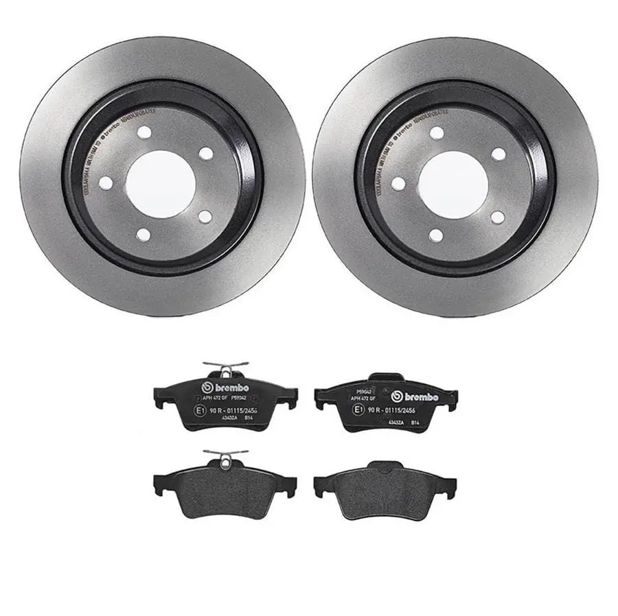 Brembo Premium Brake Kit – Slotted Rotors & Ceramic Pads For Enhanced Stopping Power (Kt04287) 1
