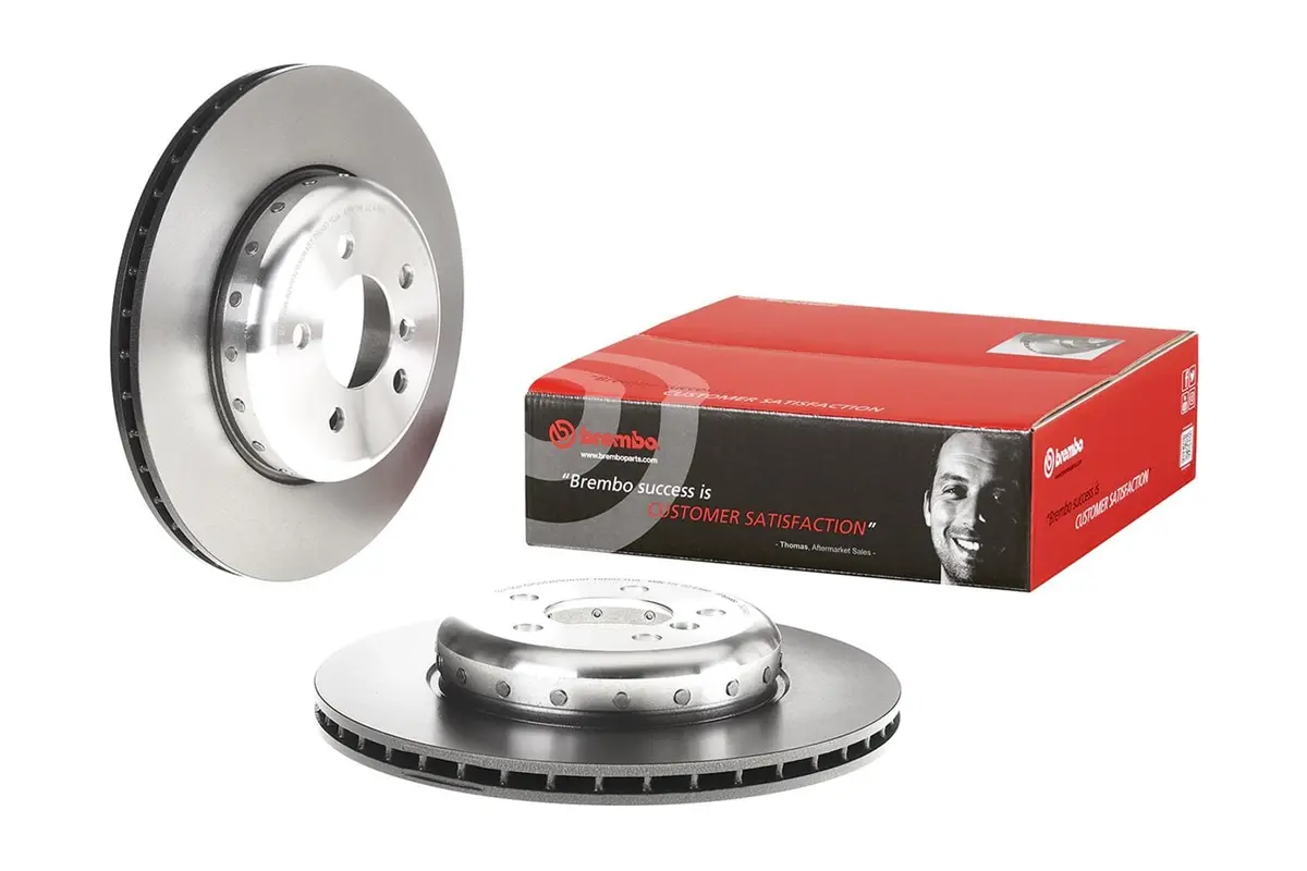 Brembo 09.C404.13 Uv-Coated Premium Brake Rotors – Drilled & Slotted 1