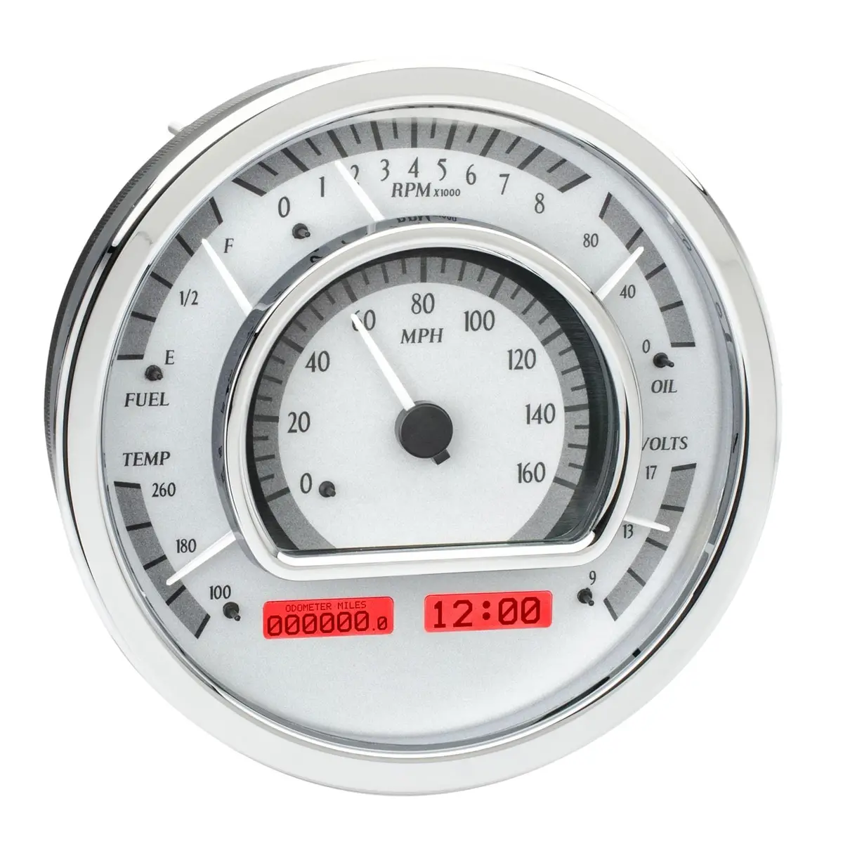 Dakota Digital Vhx-1021-S-R Multi-Function Round Analog Gauge Kit 1